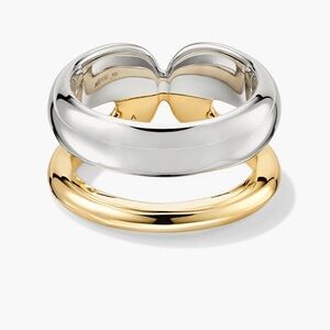 Mejuri Duet Band 18k Gold Vermeil and Sterling Silver Ring